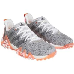 Adidas Codechaos 22 Golf Shoes White/Grey Six/Solar Red -The Golf Shop adidas codechaos 22 golf shoes white grey six solar red front itempicture