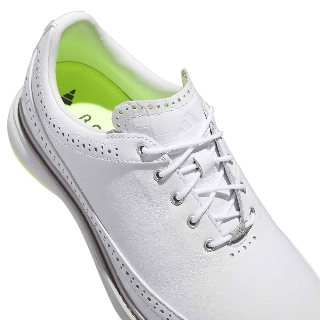Adidas MC80 Golf Shoes White/Matte Silver/Lucid Lemon 7 Adidas MC80 Golf Shoes White/Matte Silver/Lucid Lemon - Image 7
