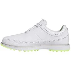 Adidas MC80 Golf Shoes White/Matte Silver/Lucid Lemon 10 Adidas MC80 Golf Shoes White/Matte Silver/Lucid Lemon -The Golf Shop adidas mc80 golf shoes white matte silver lucid lemon side itempicture