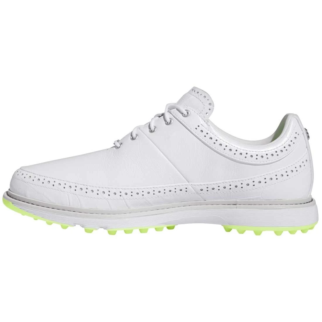 Adidas MC80 Golf Shoes White/Matte Silver/Lucid Lemon 3 Adidas MC80 Golf Shoes White/Matte Silver/Lucid Lemon - Image 3