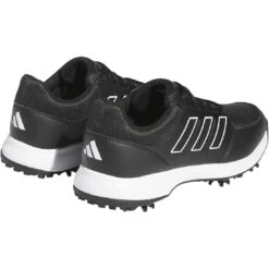 Adidas Tech Response 3.0 Golf Shoes Black/Black/White -The Golf Shop adidas tech response 3 0 golf shoes black black white back itempicture