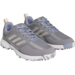 Adidas Women's Tech Response 3.0 SL Golf Shoes Grey Three/Silver/Silver Violet -The Golf Shop adidas womens tech response 3 0 sl golf shoes grey silver violet front itempicture