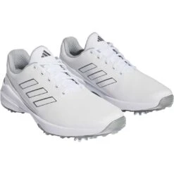 Adidas ZG23 Golf Shoes White/Silver -The Golf Shop adidas zg23 golf shoes white silver gw1177 front itempicture