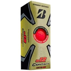 Bridgestone 2023 E12 Contact Matte Red Golf Balls -The Golf Shop bridgestone 2023 e12 contact matte red golf balls sleeve itempicture