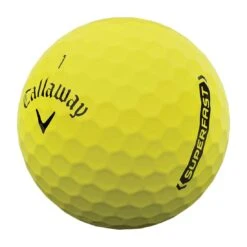 Callaway Superfast Bold Yellow 15-Pack Golf Balls -The Golf Shop callaway 2022 superfast bold yellow 15 pack golf balls quarter view itempicture