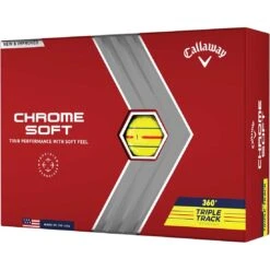Callaway Chrome Soft 360 Triple Track Yellow Golf Balls