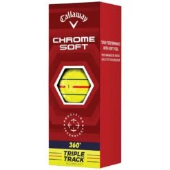 Callaway Chrome Soft 360 Triple Track Yellow Golf Balls -The Golf Shop callaway chrome soft 360 triple track yellow golf balls sleeve itempicture