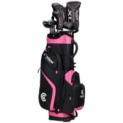 Cleveland Women's Launcher XL Halo Complete Set -The Golf Shop cleveland womens launcher xl halo complete set black pink hero headcovers itempicture 1