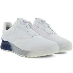 Ecco S-Three Boa Golf Shoes White/Blue Depths 8 Ecco S-Three Boa Golf Shoes White/Blue Depths -The Golf Shop ecco s three boa golf shoes white blue depths pair itempicture