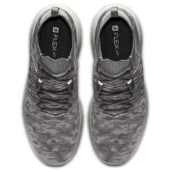 FootJoy Flex XP Golf Shoes Grey Camo Knit -The Golf Shop footjoy flex xp golf shoes grey camo top itempicture