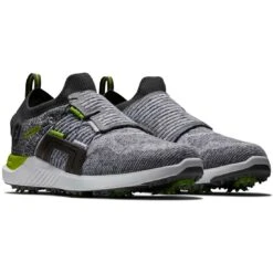 FootJoy HyperFlex BOA Golf Shoes Charcoal/Lime -The Golf Shop footjoy hyperflex boa golf shoes black lime 51038 pair itempicture