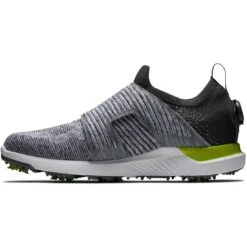 FootJoy HyperFlex BOA Golf Shoes Charcoal/Lime -The Golf Shop footjoy hyperflex boa golf shoes black lime 51038 side itempicture