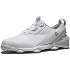 FootJoy Tour Alpha Golf Shoes White/Grey/Lime -The Golf Shop footjoy tour alpha golf shoes white grey lime front itempicture