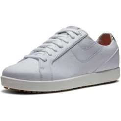 FootJoy Women's Links Golf Shoes White -The Golf Shop footjoy womens fj links golf shoes white 98148 front itempicture