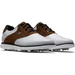 FootJoy Women's Traditions Saddle Golf Shoes Leopard -The Golf Shop footjoy womens traditions saddle golf shoes leopard 97923 pair itempicture
