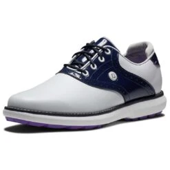 FootJoy Women's Traditions SL Golf Shoes White/Navy -The Golf Shop footjoy womens traditions sl golf shoes white navy 97899 toe itempicture