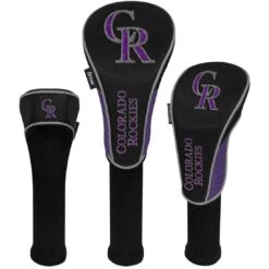 Team Effort MLB Set Of 3 Headcovers -The Golf Shop mcarthur sports mlb set of 3 headcovers colorado rockies