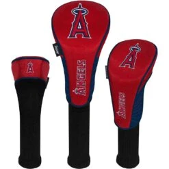 Team Effort MLB Set Of 3 Headcovers -The Golf Shop mcarthur sports mlb set of 3 headcovers los angeles angels