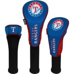Team Effort MLB Set Of 3 Headcovers -The Golf Shop mcarthur sports mlb set of 3 headcovers texas rangers