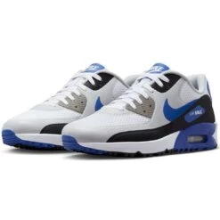 Nike Air Max 90 G Golf Shoes White/Game Royal -The Golf Shop nike air max 90 g golf shoes white game royal black pair itempicture