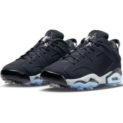 Nike Jordan Retro 6 G Golf Shoes Black/Wolf Grey -The Golf Shop nike jordan retro 6 g golf shoes black wolf grey fd0204 001 pair itempicture