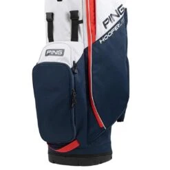 Ping Hoofer Lite Stand Bag -The Golf Shop ping 2023 hoofer lite stand bag navy platinum red detail2 itempicture