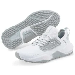 Puma GS.One Golf Shoes White/High Rise -The Golf Shop puma gs one golf shoes white high rise pair itempicture