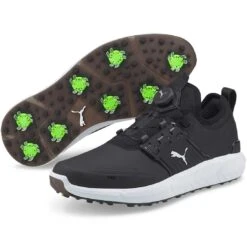Puma Ignite Articulate Disc Golf Shoes Black/Silver -The Golf Shop puma ignite articulate disc golf shoes black silver pair itempicture