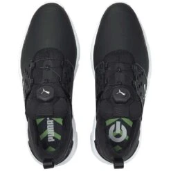 Puma Ignite Articulate Disc Golf Shoes Black/Silver -The Golf Shop puma ignite articulate disc golf shoes black silver top itempicture