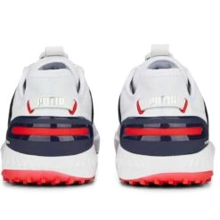 Puma Ignite Elevate Disc Golf Shoes White/Silver/Navy -The Golf Shop puma ignite elevate disc golf shoes white silver navy 376080 04 heel itempicture