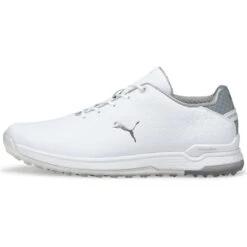 Puma Proadapt Alphacat Leather Golf Shoes White/Silver