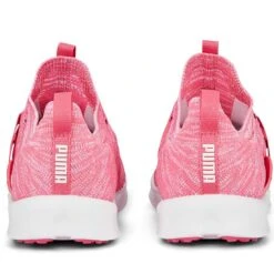 Puma Women's Laguna Fusion Knit Golf Shoes Sunset Pink/White -The Golf Shop puma womens laguna fusion knit golf sunset pink white 376082 04 heel itempicture