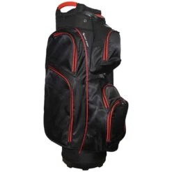 RJ Sports Mission Cart Bag -The Golf Shop rj sports mission cart bag black red left itempicture