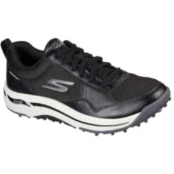 Skechers GO GOLF Arch Fit Line Up Golf Shoes Black/White -The Golf Shop skechers go golf arch fit line up golf shoes black white toe