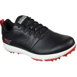 Skechers GO GOLF Pro V.4 Legacy Golf Shoes Black/Red 5 Skechers GO GOLF Pro V.4 Legacy Golf Shoes Black/Red -The Golf Shop skechers go golf pro v 4 legacy golf shoes black red front