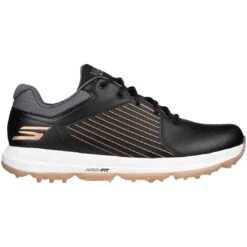 Skechers Women's Arch Fit GO GOLF Elite 5 GF Golf Shoes Black/Rose Gold