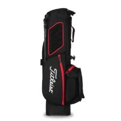 Titleist 2022 Players 4 Stand Bag -The Golf Shop titleist 2021 players 4 stand bag black black red back