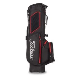 Titleist 2022 Players 4 StaDry Stand Bag -The Golf Shop titleist 2021 players 4 staydry stand bag black black red back