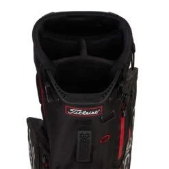Titleist 2022 Players 4 StaDry Stand Bag -The Golf Shop titleist 2021 players 4 staydry stand bag black black red top cuff