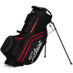 Titleist Hybrid 14 Stand Bag -The Golf Shop titleist 2023 hybrid 14 stand bag black black red itempicture