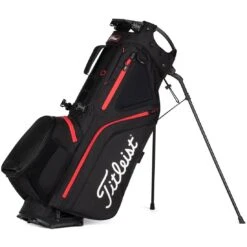 Titleist Hybrid 5 Stand Bag -The Golf Shop titleist 2023 hybrid 5 stand bag black black red hero itempicture