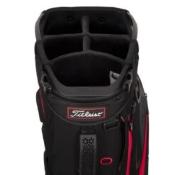 Titleist Hybrid 5 Stand Bag -The Golf Shop titleist 2023 hybrid 5 stand bag black black red top itempicture