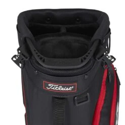 Titleist Players 4 Stand Bag -The Golf Shop titleist 2023 players 4 stand bag black black red top itempicture