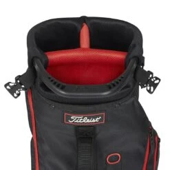 Titleist Premium Carry Bag -The Golf Shop titleist 2023 premium carry bag black black red top itempicture