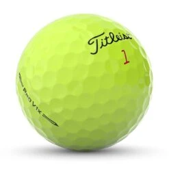 Titleist Pro V1x Yellow Golf Balls -The Golf Shop titleist 2023 pro v1x yellow golf balls ball angle itempicture