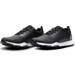 TravisMathew Cuater The Ringer Spiked Golf Shoes Black -The Golf Shop travismathew the ringer spiked golf shoes black pair itempicture