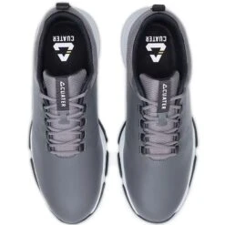 TravisMathew Cuater The Ringer Spiked Golf Shoes Grey -The Golf Shop travismathew the ringer spiked golf shoes grey top itempicture