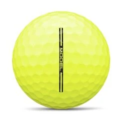 Wilson Staff Model Yellow Personalized Golf Balls -The Golf Shop wilson staff model yellow golf ball side stamp itempicture